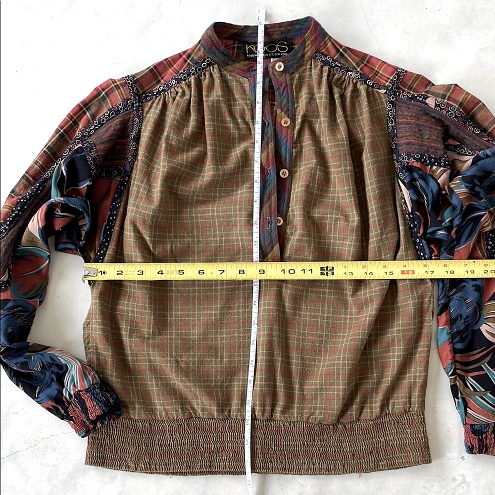 KOOS VAN DEN AKKER Mixed Print Blouse Vintage Wearable Art - Picture 3 of 5
